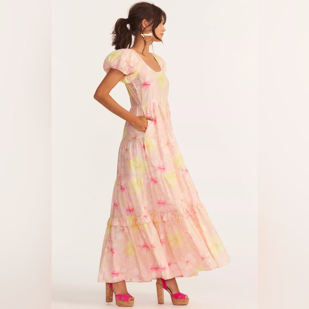 NWT $595 LoveShackFancy Karalie Cotton-silk Maxi Dress - Picture 4 of 10